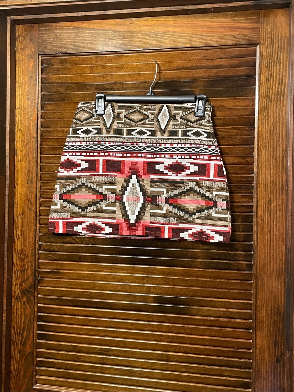 Zara Aztec Print Embroidered Mini Skirt - Picture 3 of 7